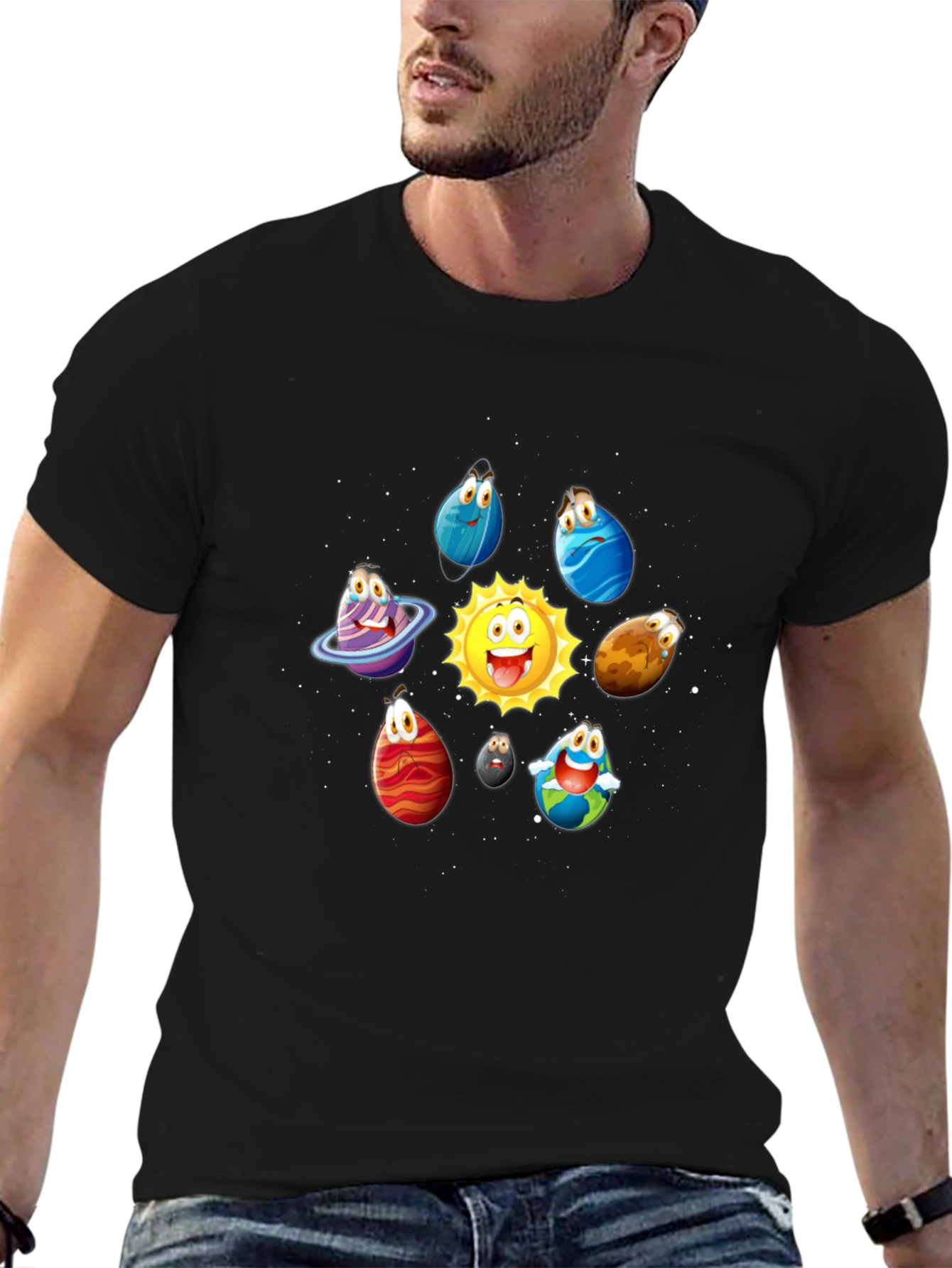 Cartoon Planet T-Shirt - Solar System Tee
