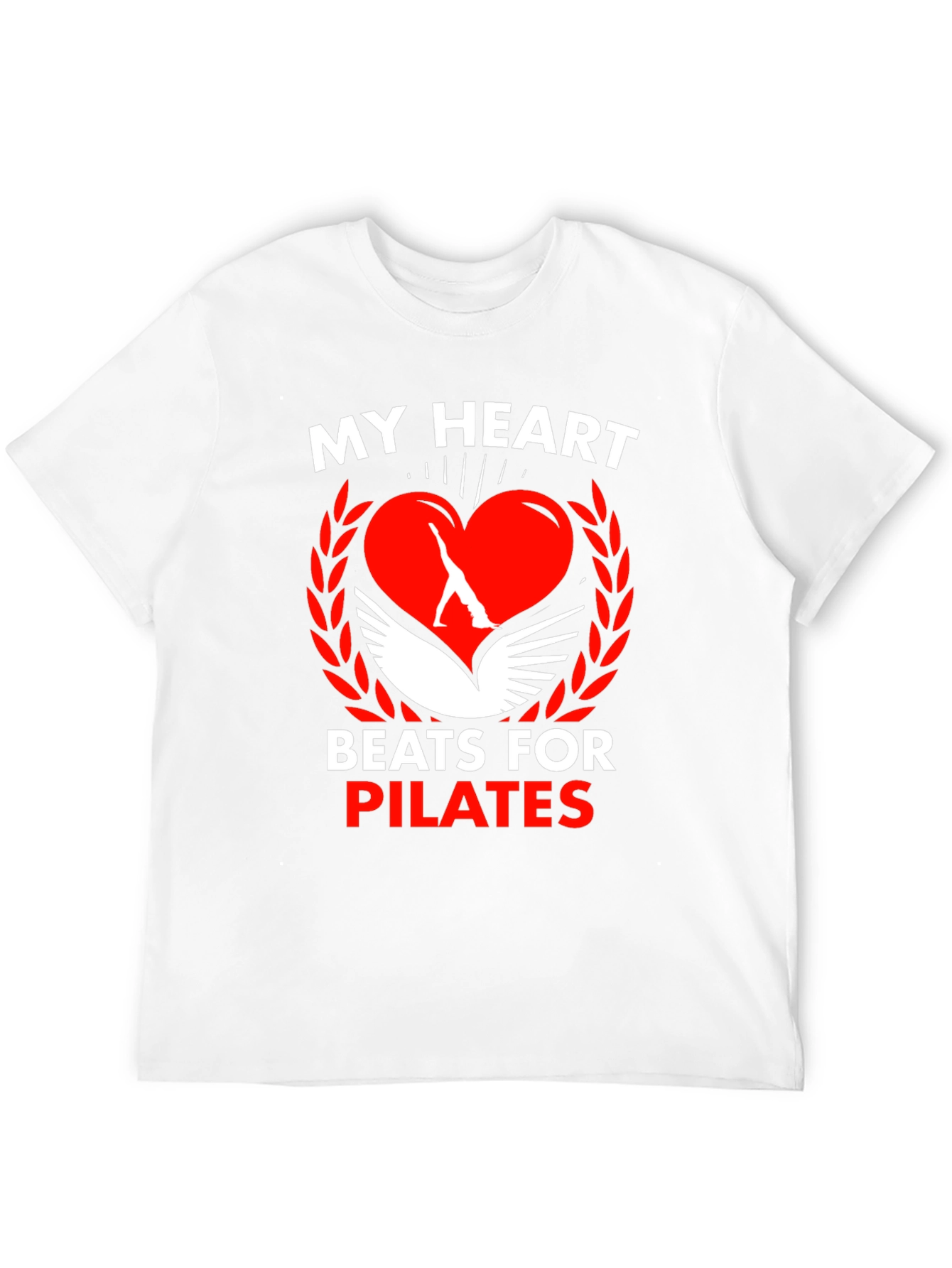 Pilates Heartbeat Graphic Tee - Fitness Lovers T-Shirt