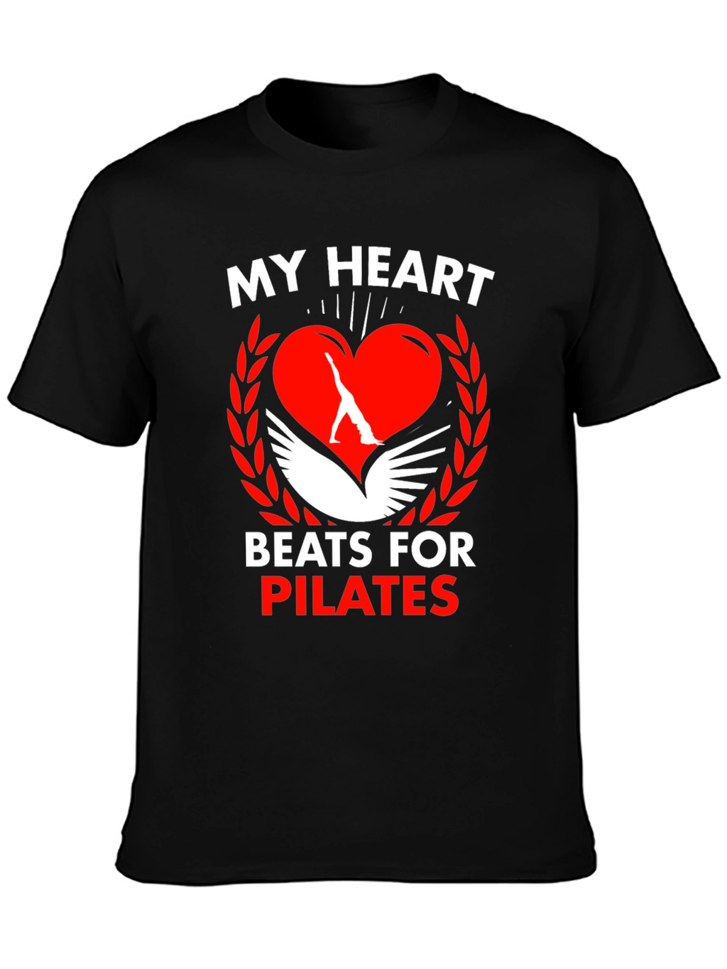 Pilates Heartbeat Graphic Tee - Fitness Lovers T-Shirt