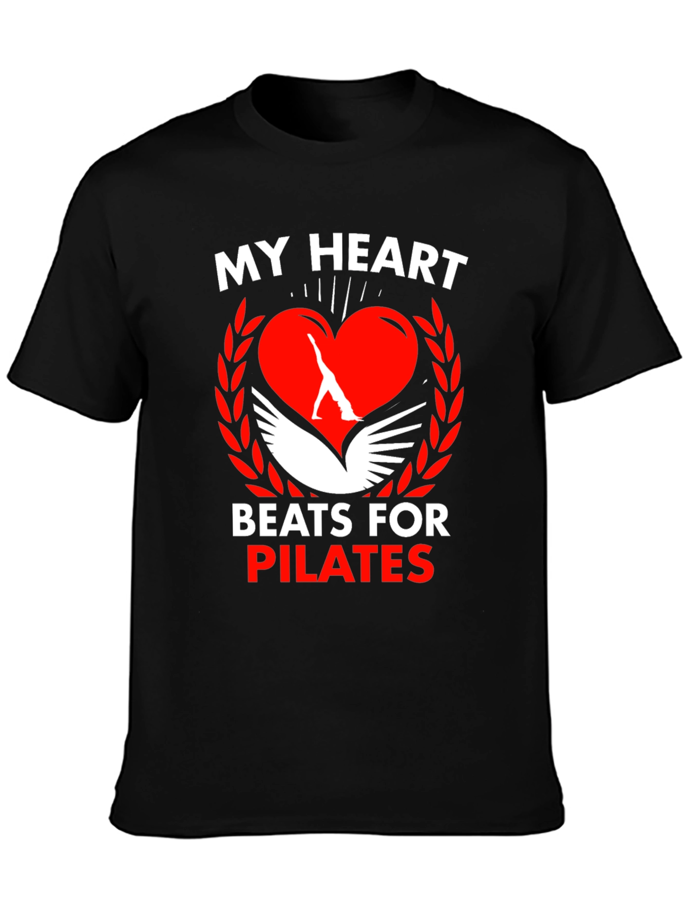 Pilates Heartbeat Graphic Tee - Fitness Lovers T-Shirt