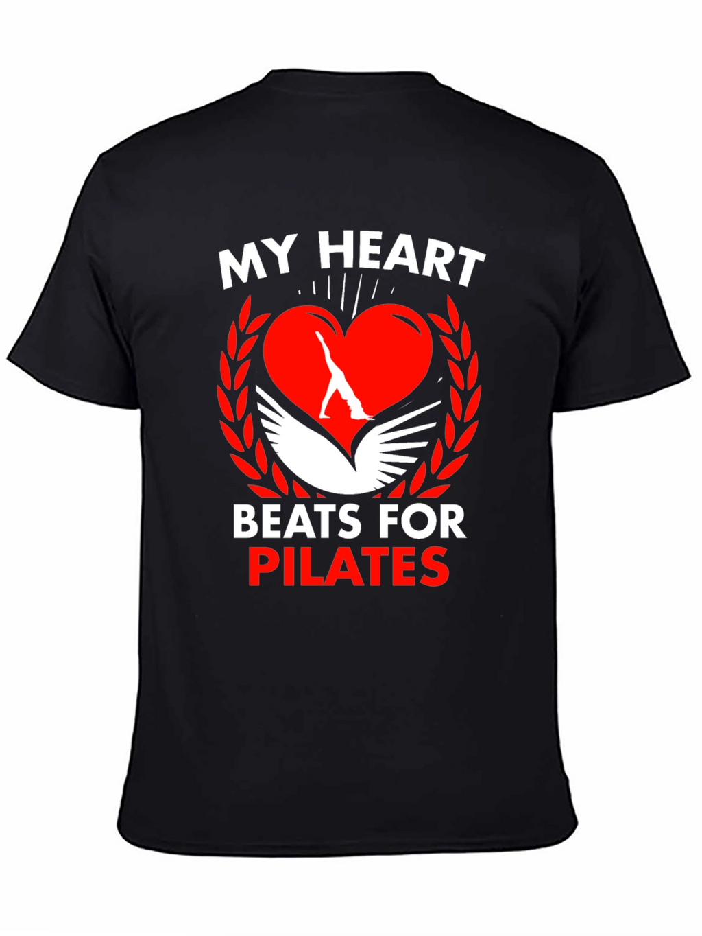 Pilates Heartbeat Graphic Tee - Fitness Lovers T-Shirt