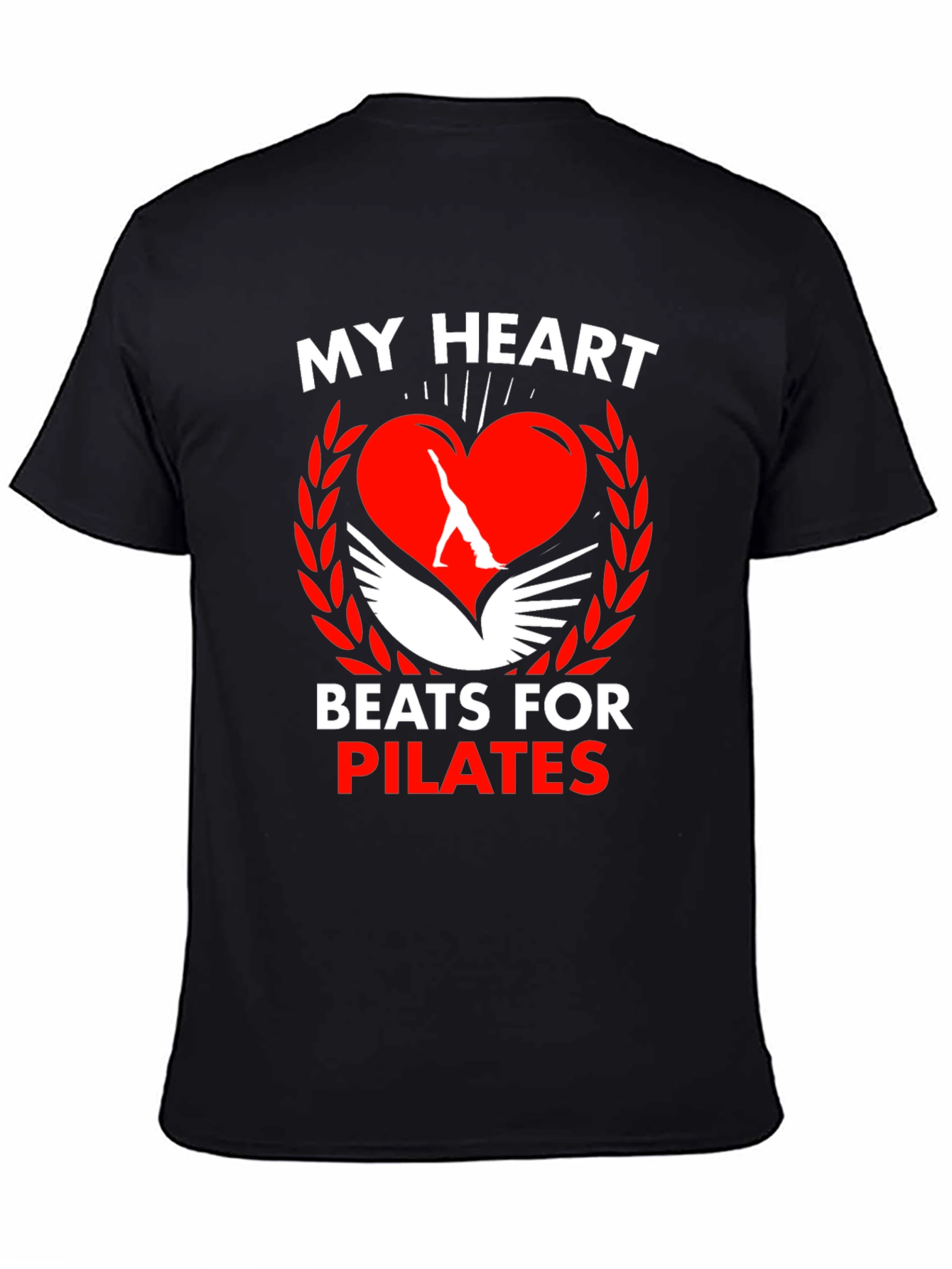 Pilates Heartbeat Graphic Tee - Fitness Lovers T-Shirt