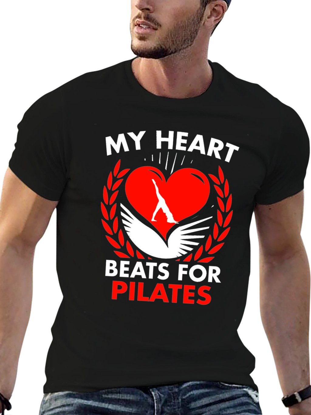 Pilates Heartbeat Graphic Tee - Fitness Lovers T-Shirt