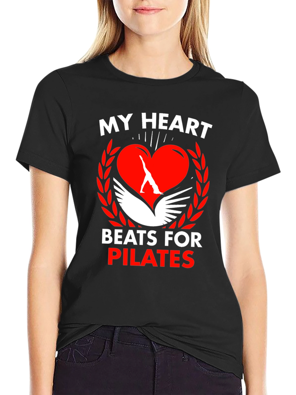 Pilates Heartbeat Graphic Tee - Fitness Lovers T-Shirt