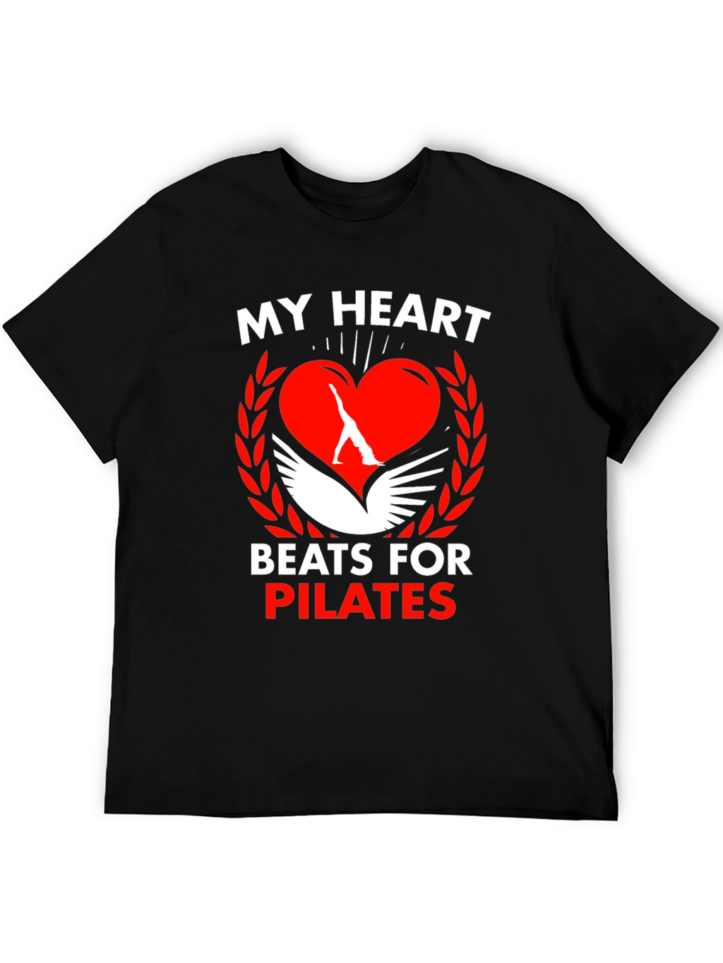 Pilates Heartbeat Graphic Tee - Fitness Lovers T-Shirt