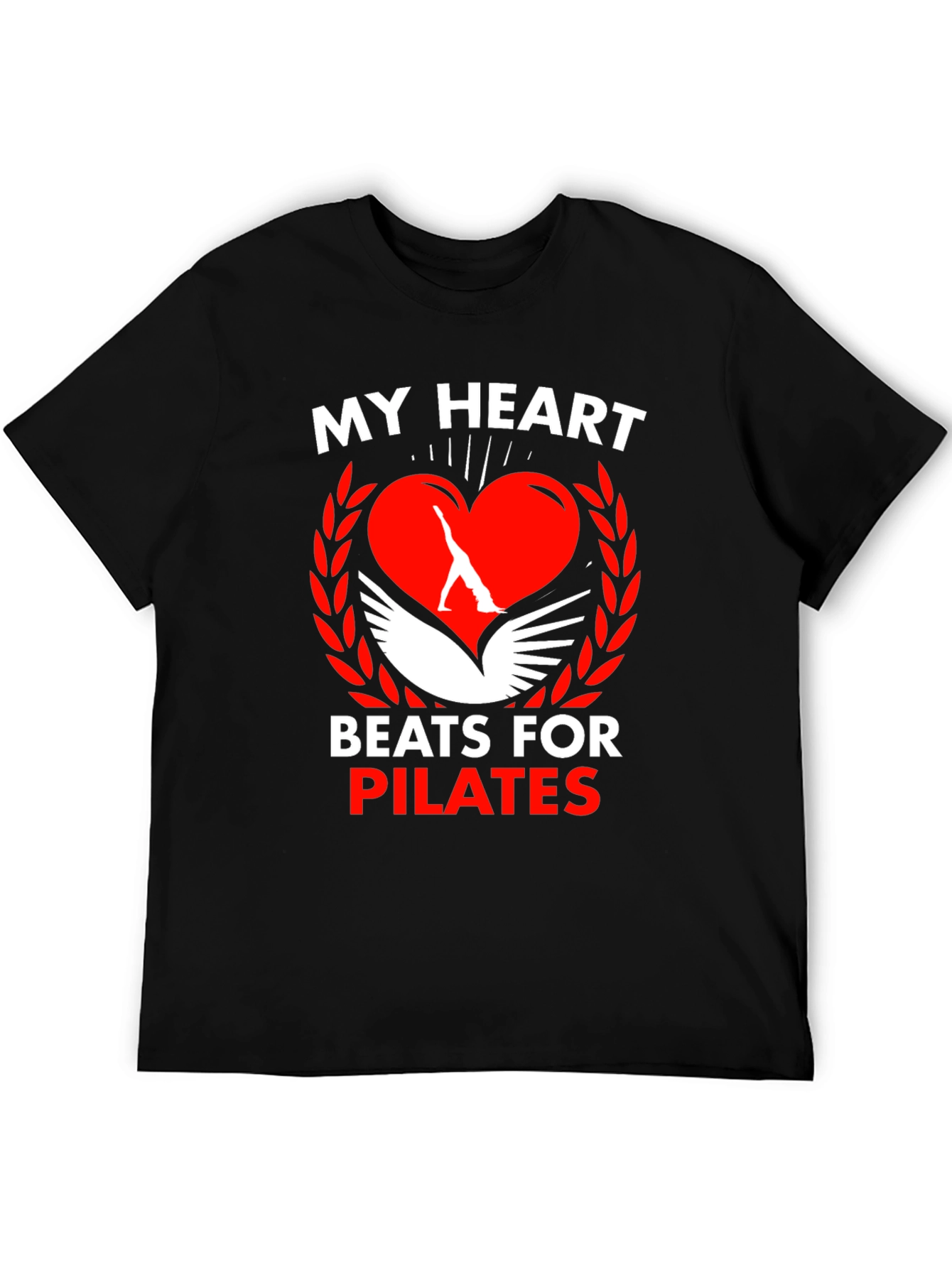 Pilates Heartbeat Graphic Tee - Fitness Lovers T-Shirt