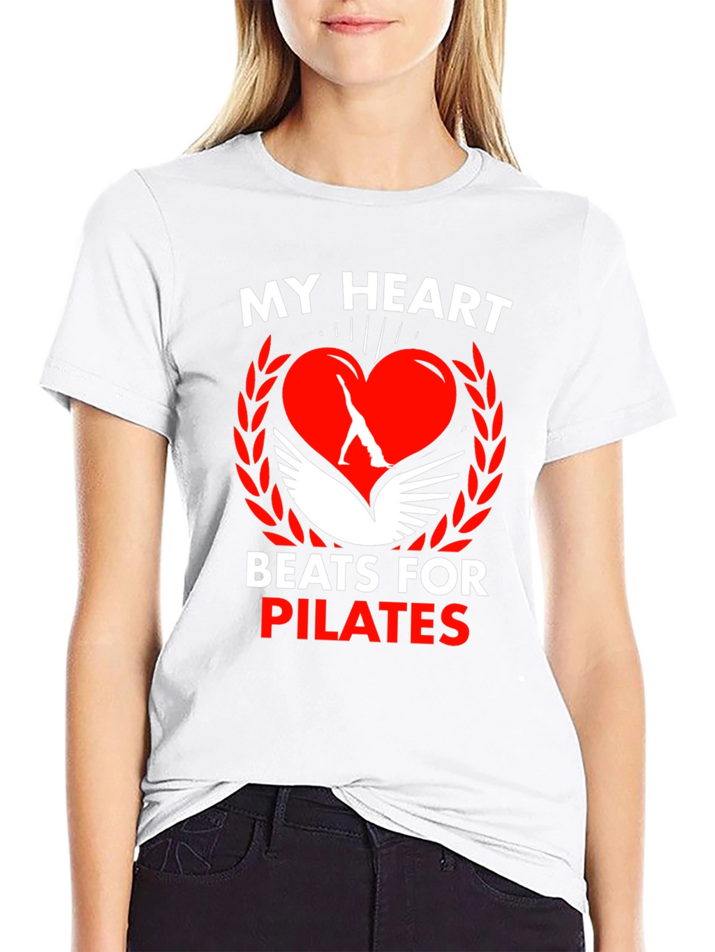 Pilates Heartbeat Graphic Tee - Fitness Lovers T-Shirt