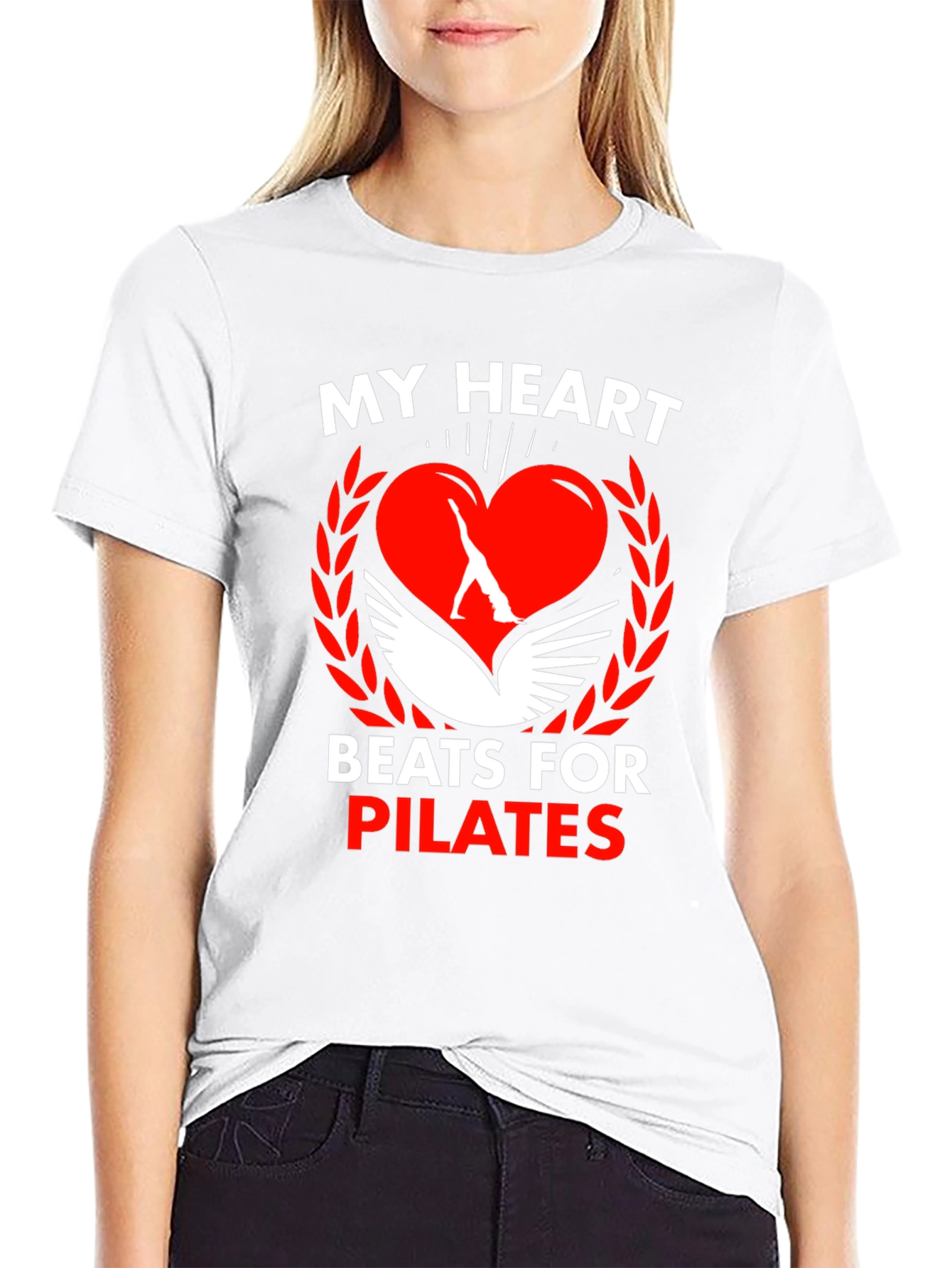 Pilates Heartbeat Graphic Tee - Fitness Lovers T-Shirt
