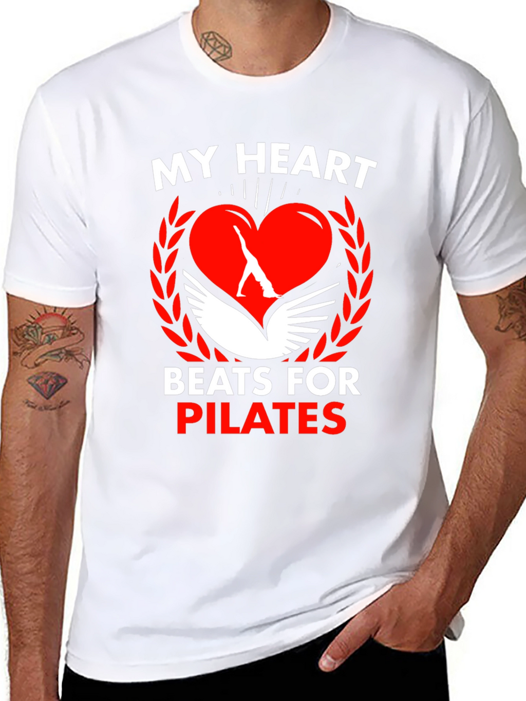 Pilates Heartbeat Graphic Tee - Fitness Lovers T-Shirt