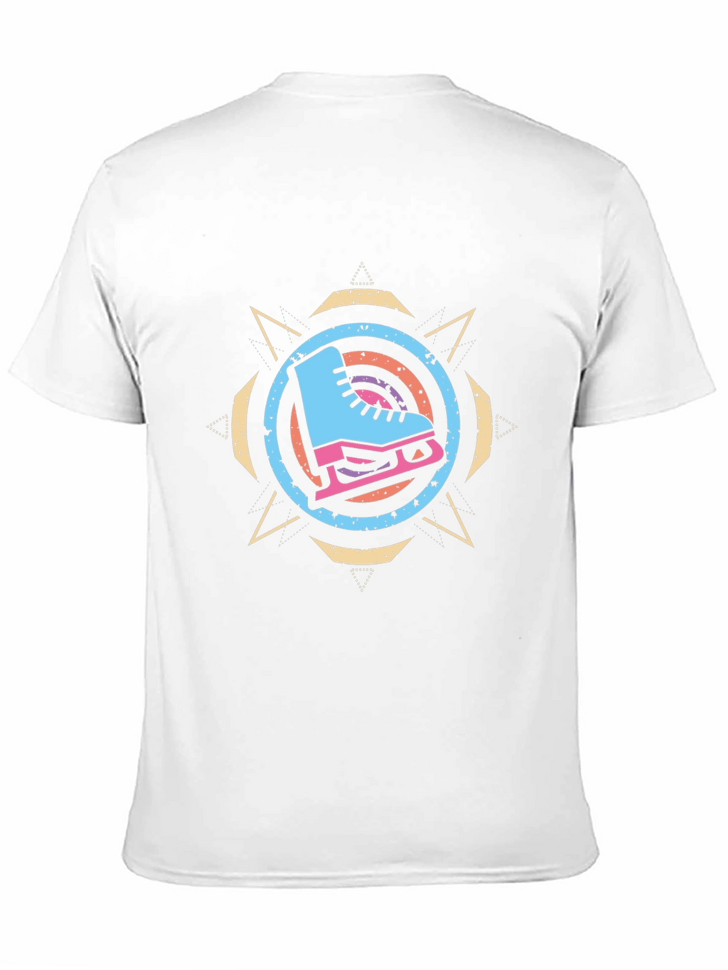 Ice Skate Graphic Tee - Retro Style Black T-Shirt