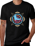 Ice Skate Graphic Tee - Retro Style Black T-Shirt