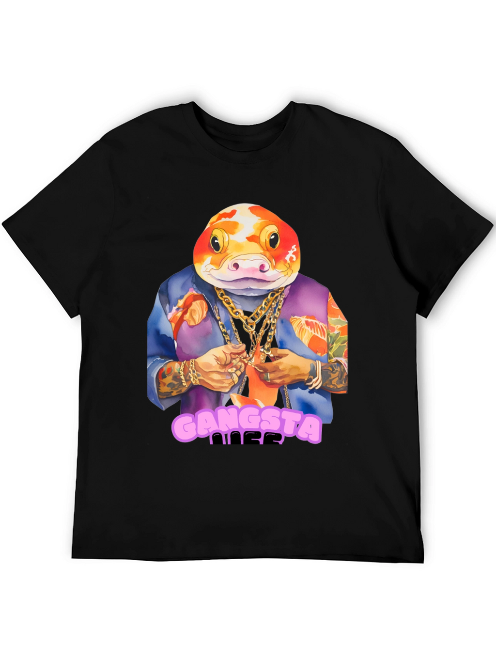 Gangsta Fish T-Shirt - Unique Graphic Tee