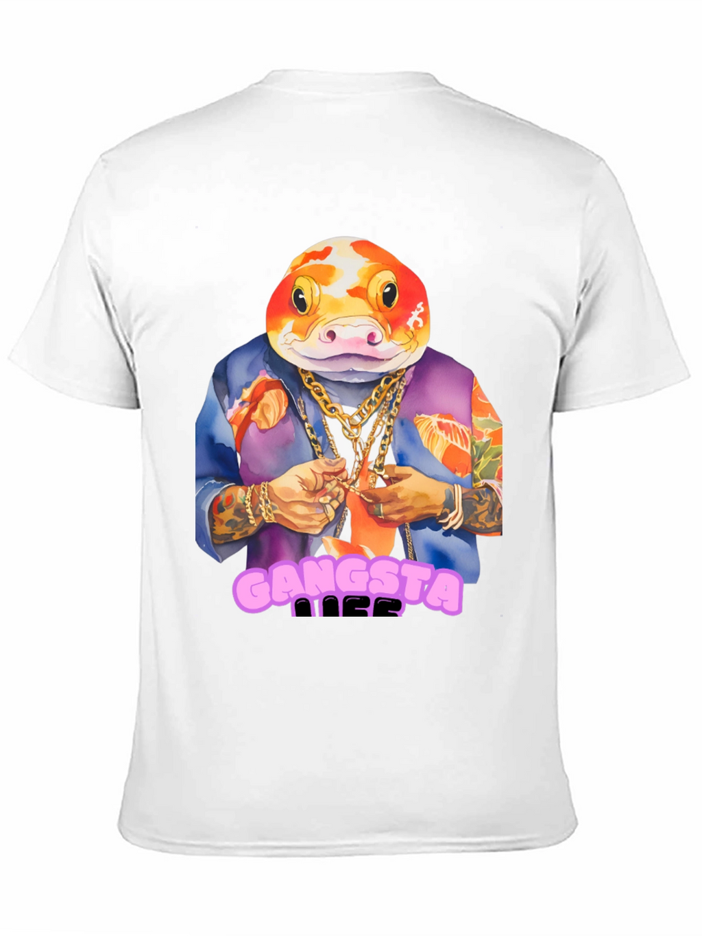 Gangsta Fish T-Shirt - Unique Graphic Tee