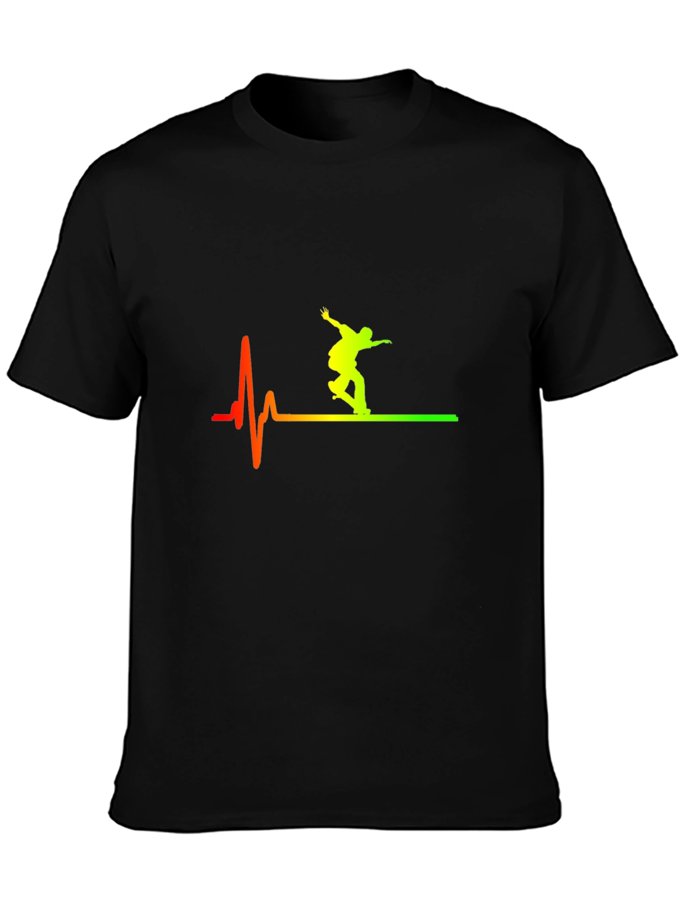 Skateboarding Heartbeat T-Shirt - Cool Graphic Tee