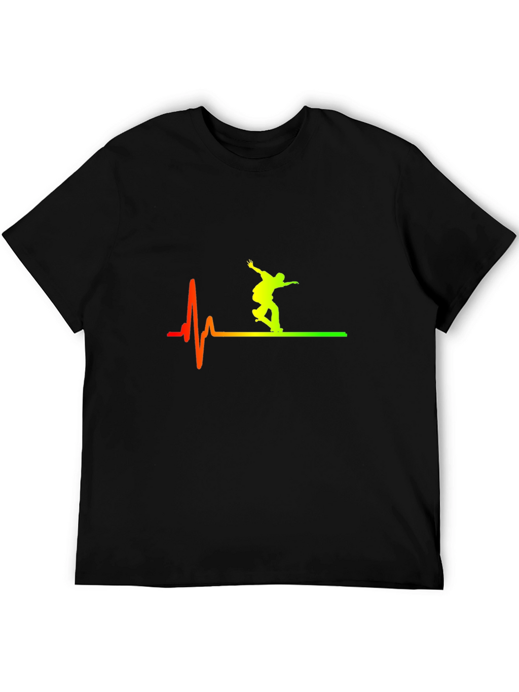 Skateboarding Heartbeat T-Shirt - Cool Graphic Tee