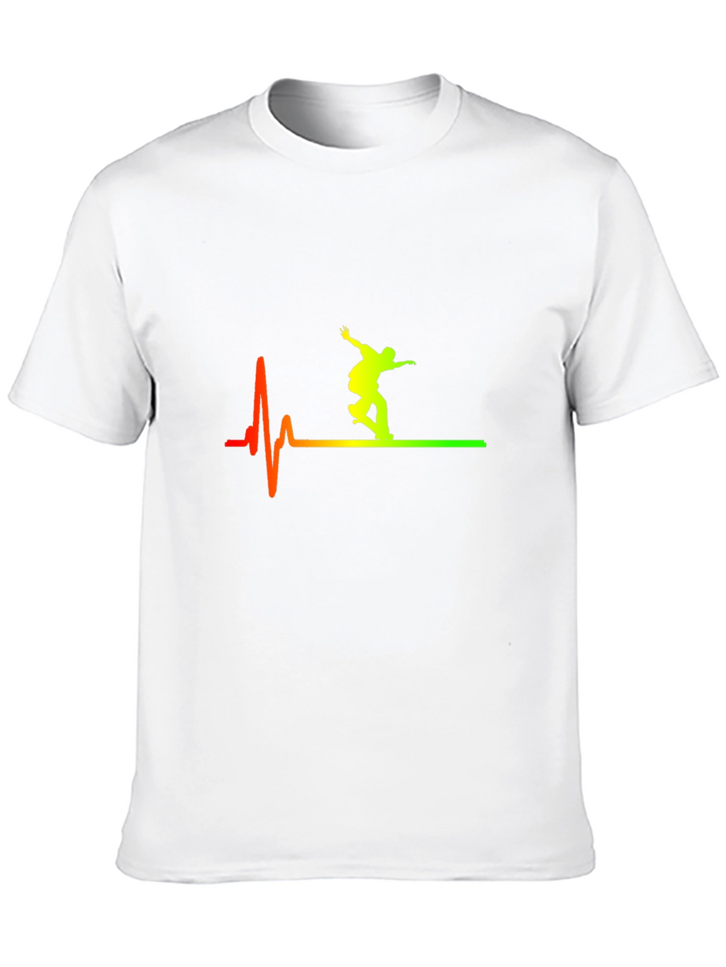 Skateboarding Heartbeat T-Shirt - Cool Graphic Tee