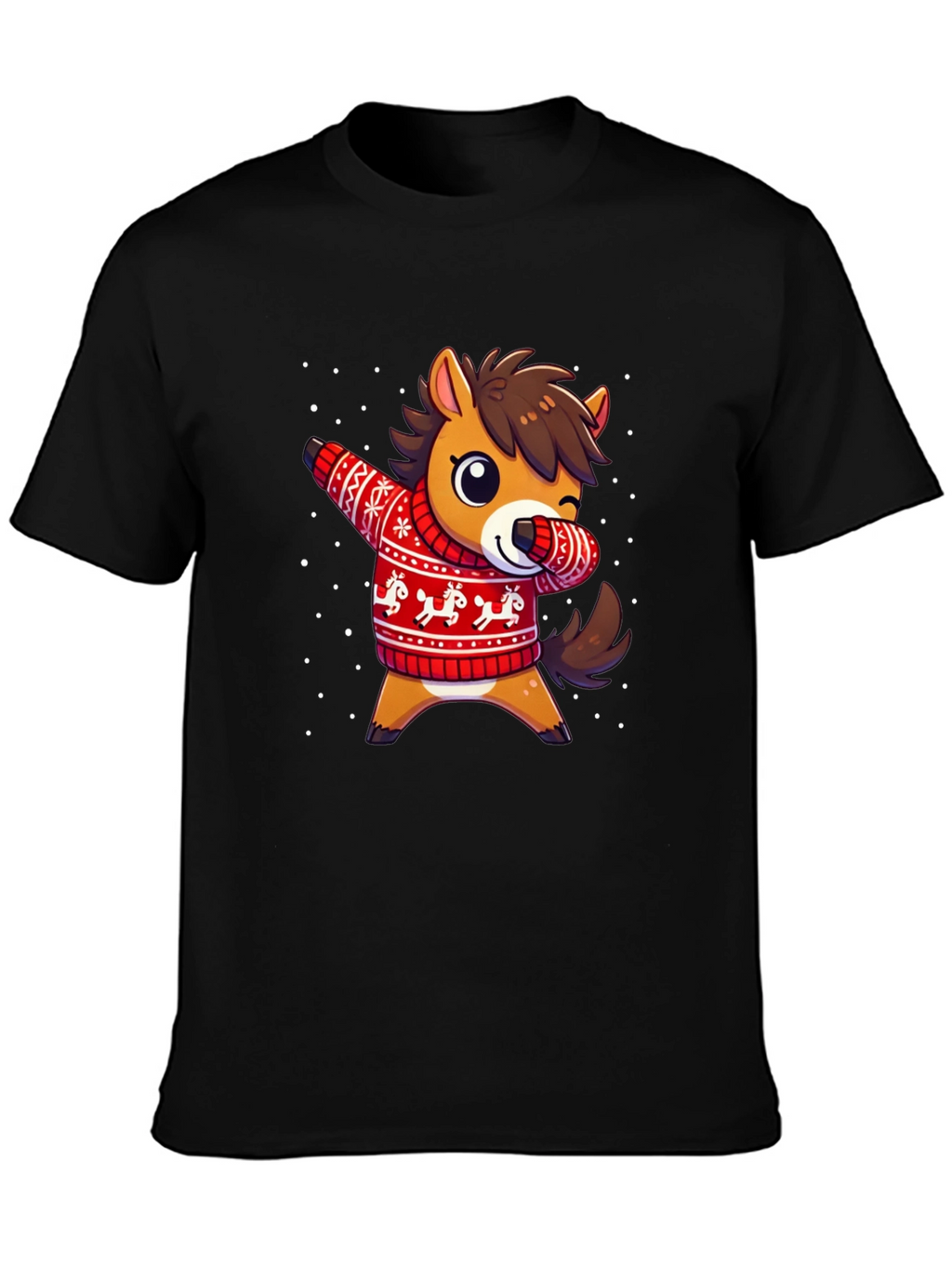 Dabbing Horse Christmas Sweater T-Shirt