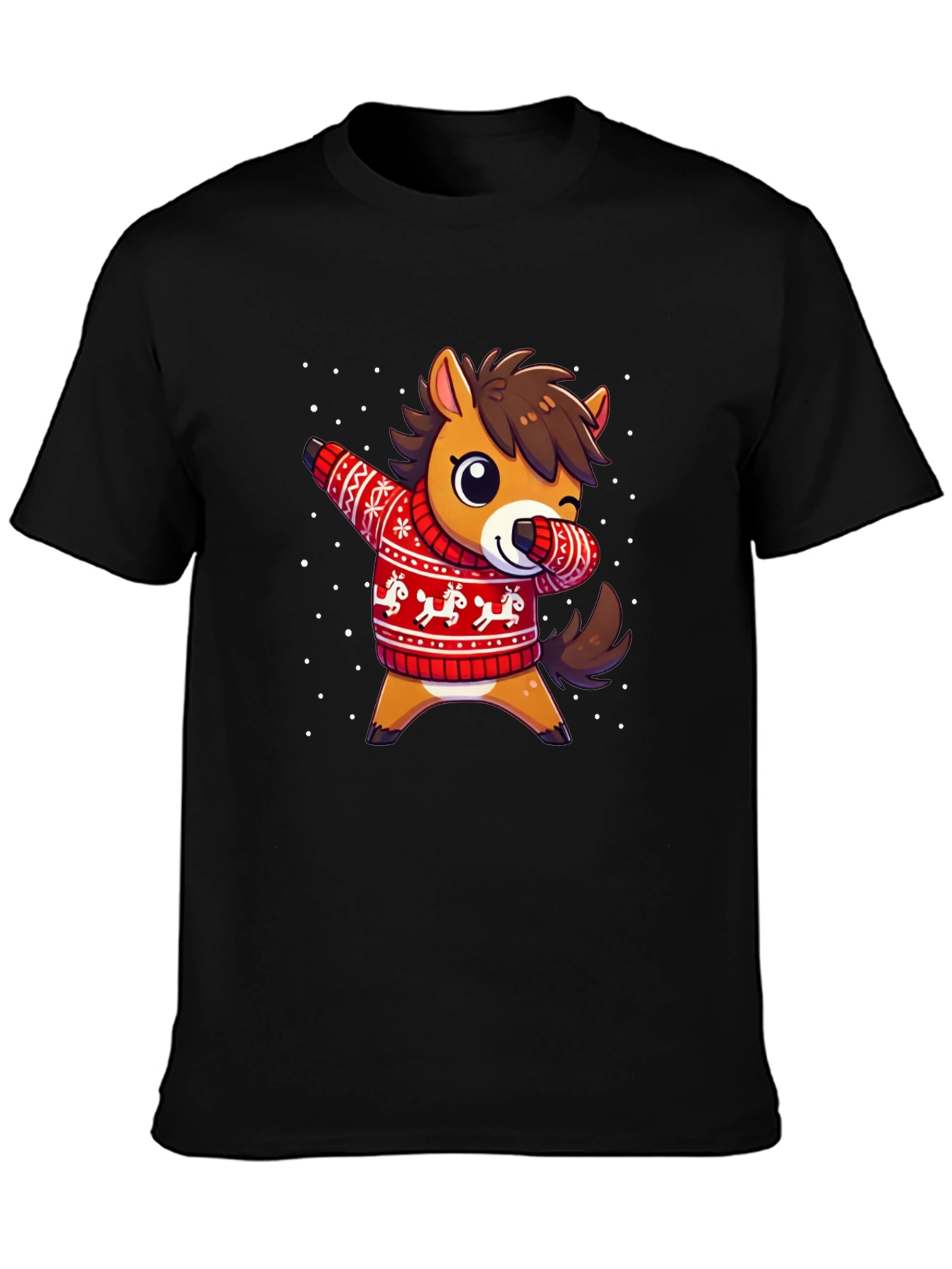 Dabbing Horse Christmas Sweater T-Shirt