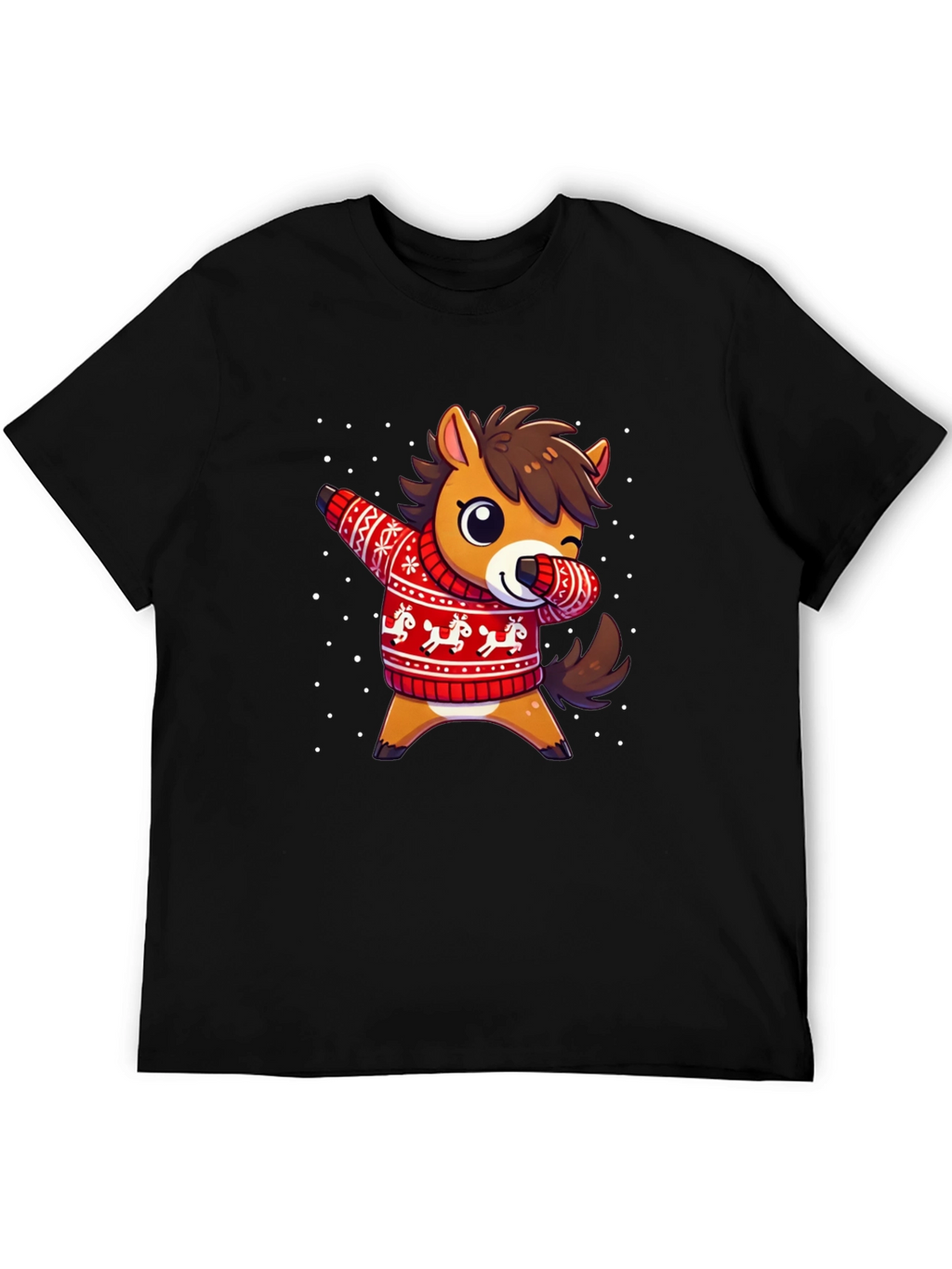 Dabbing Horse Christmas Sweater T-Shirt