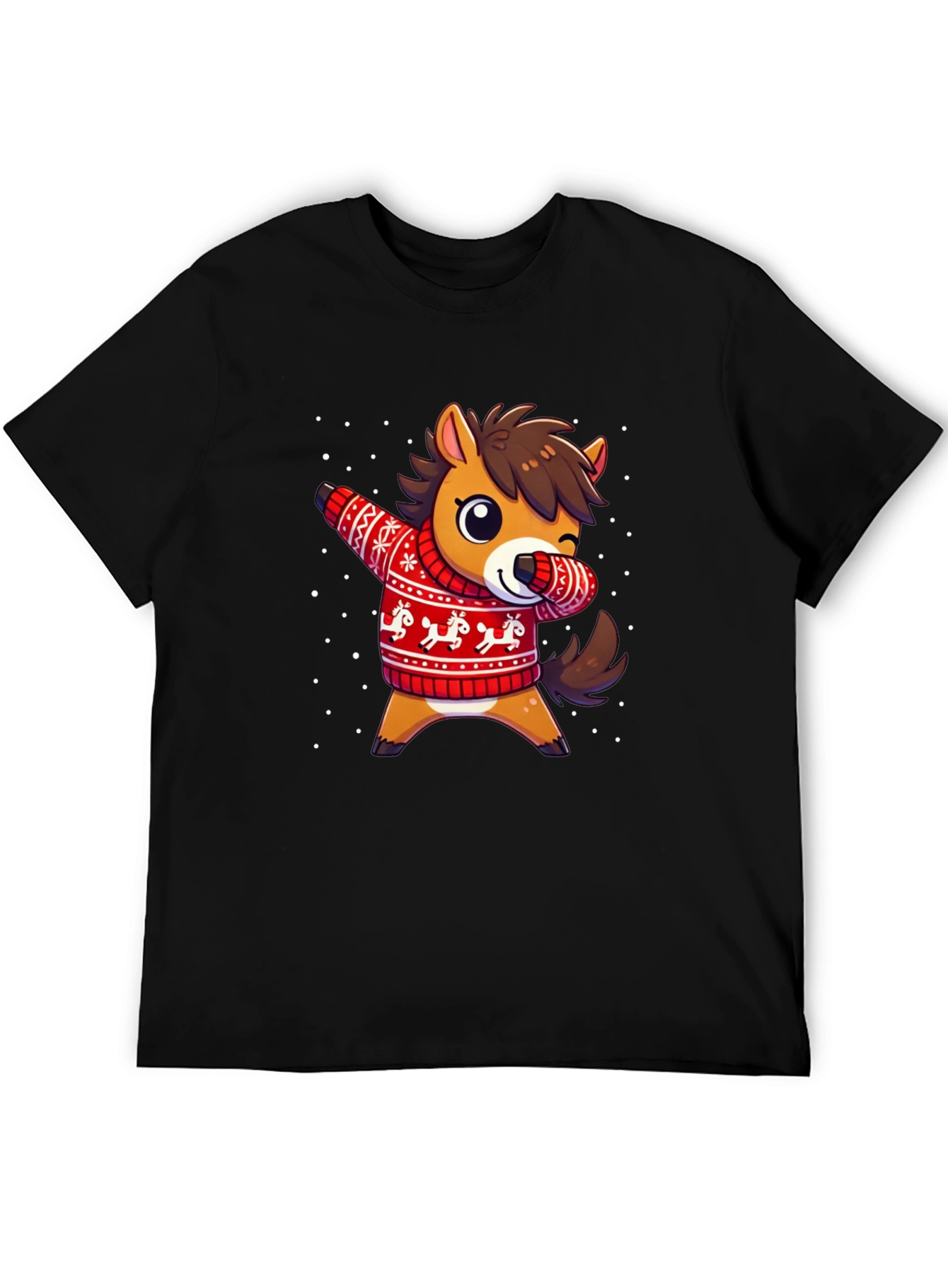 Dabbing Horse Christmas Sweater T-Shirt