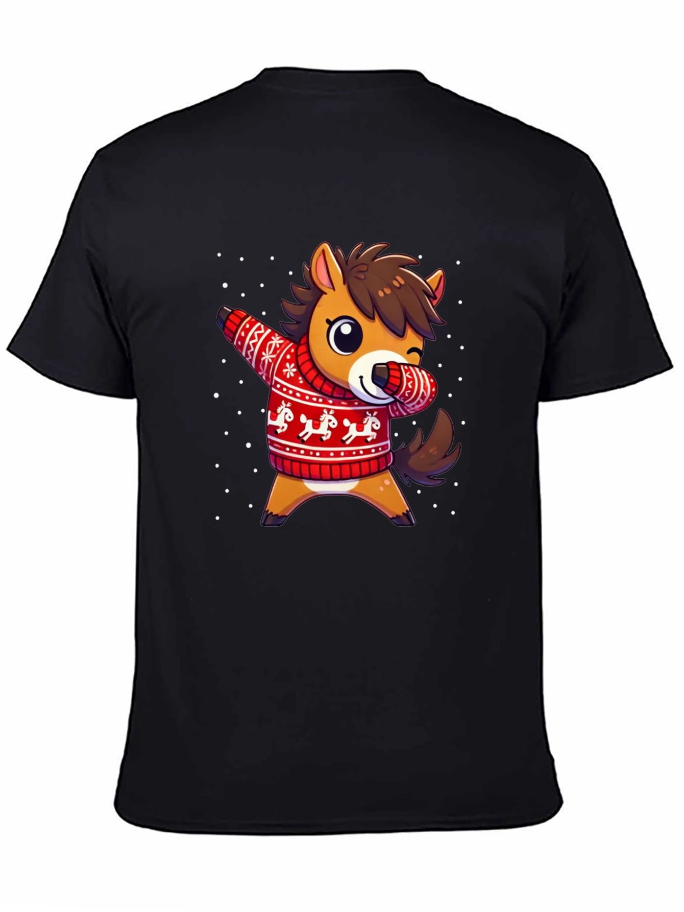 Dabbing Horse Christmas Sweater T-Shirt
