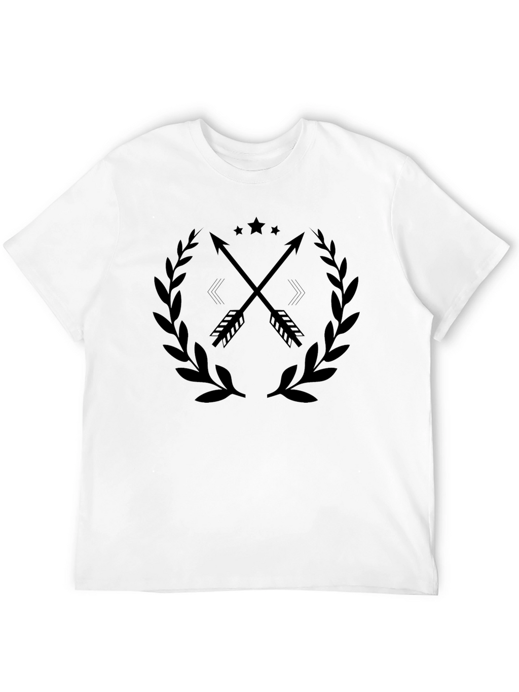 Arrow & Laurel Graphic Tee - Stylish Black Shirt