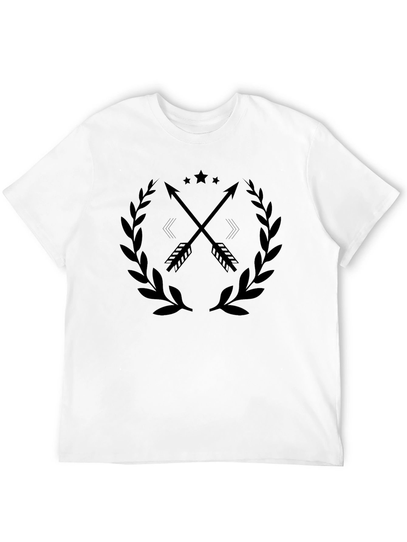 Arrow & Laurel Graphic Tee - Stylish Black Shirt