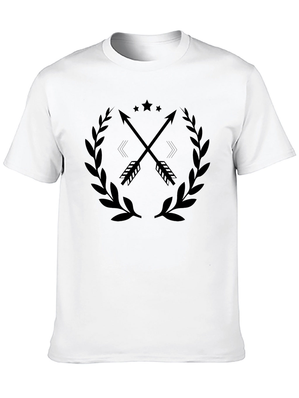 Arrow & Laurel Graphic Tee - Stylish Black Shirt
