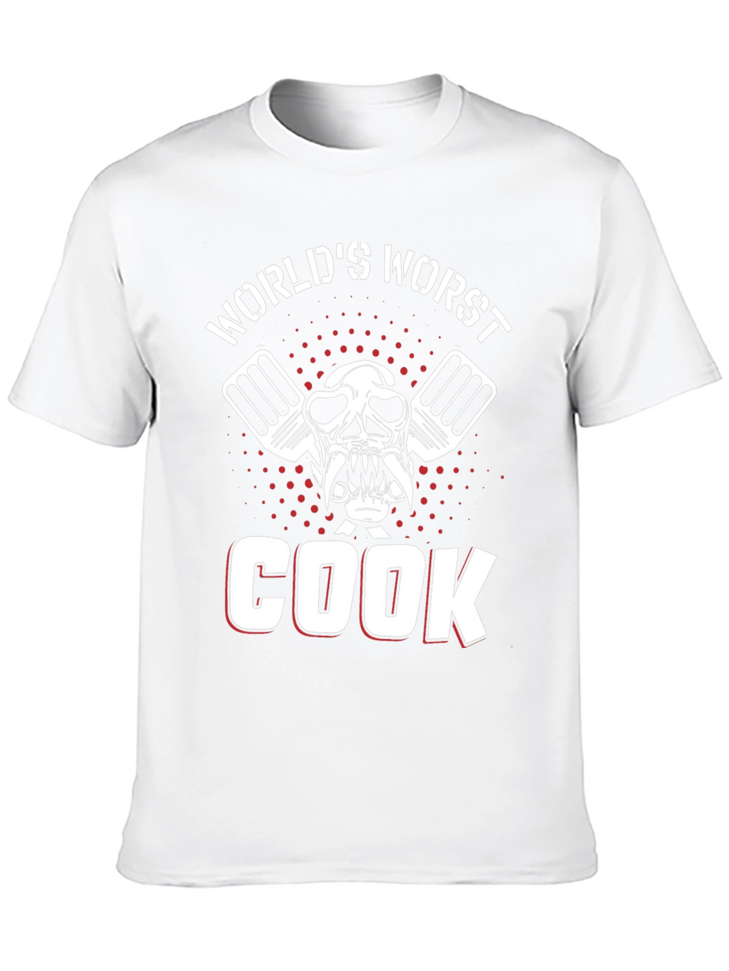Worlds Worst Cook Skull Graphic T-Shirt