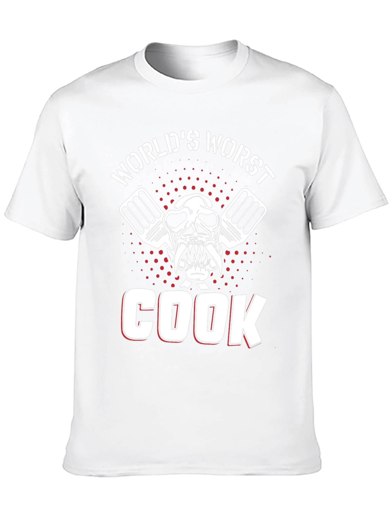 Worlds Worst Cook Skull Graphic T-Shirt