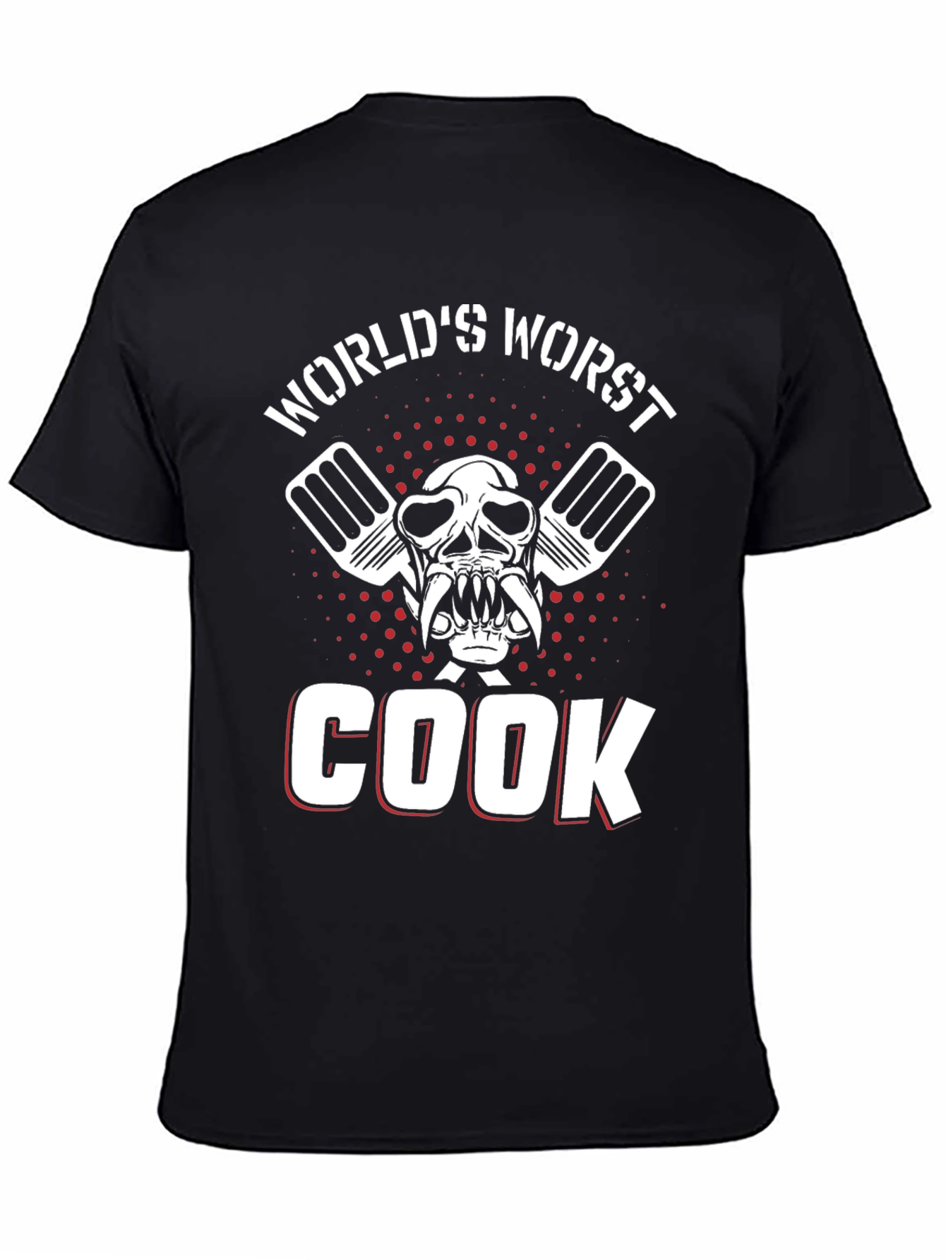 Worlds Worst Cook Skull Graphic T-Shirt
