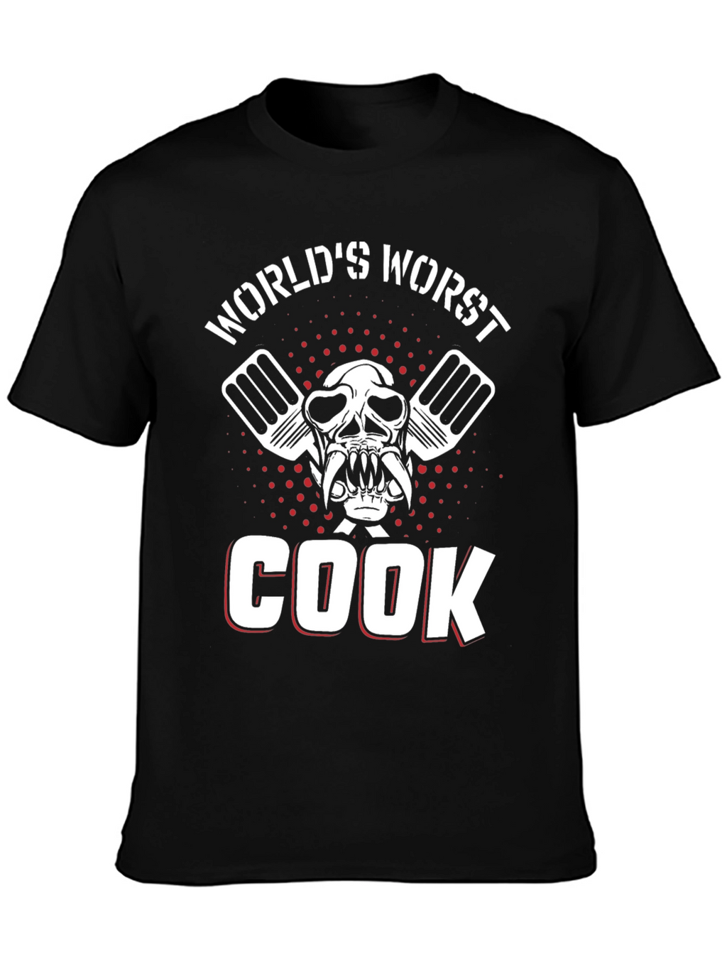 Worlds Worst Cook Skull Graphic T-Shirt