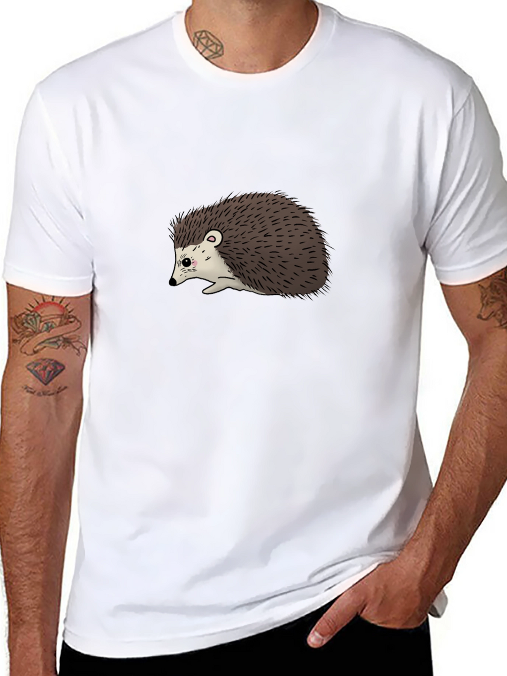 Hedgehog Graphic T-Shirt - Soft Cotton Blend