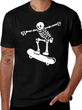 Skateboarding Skeleton Graphic Tee