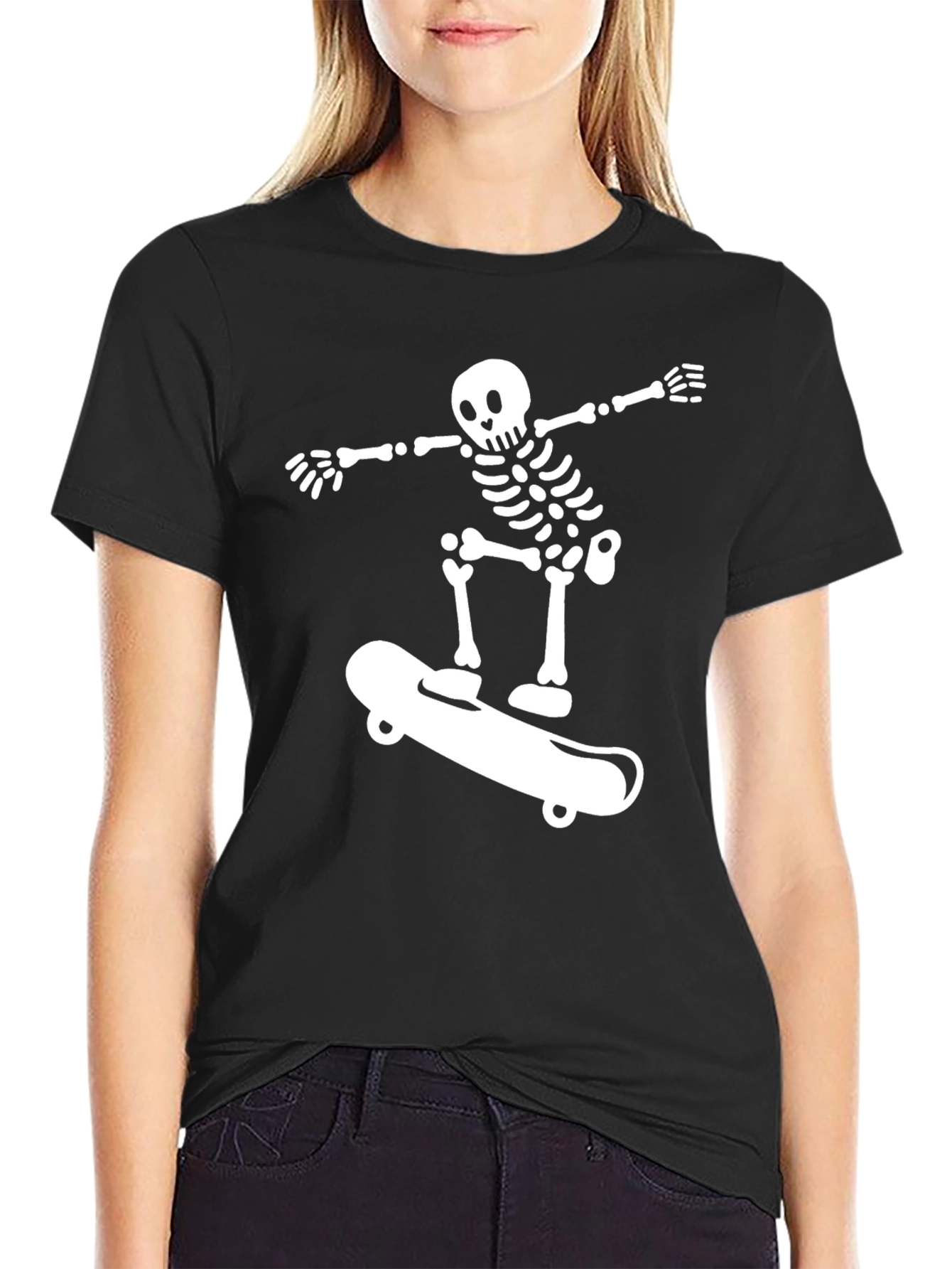 Skateboarding Skeleton Graphic Tee