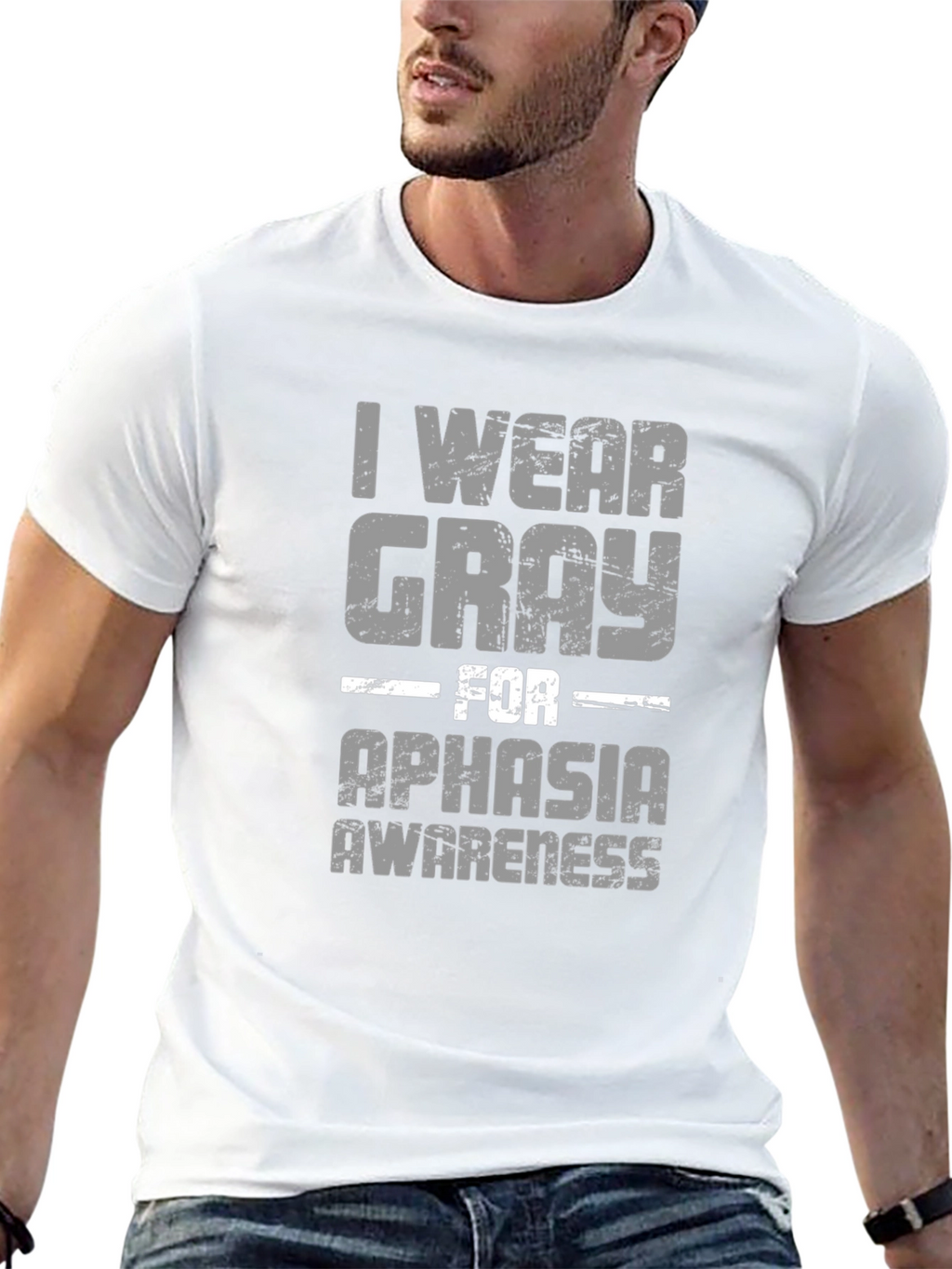 Gray For Aphasia Awareness Graphic T-Shirt