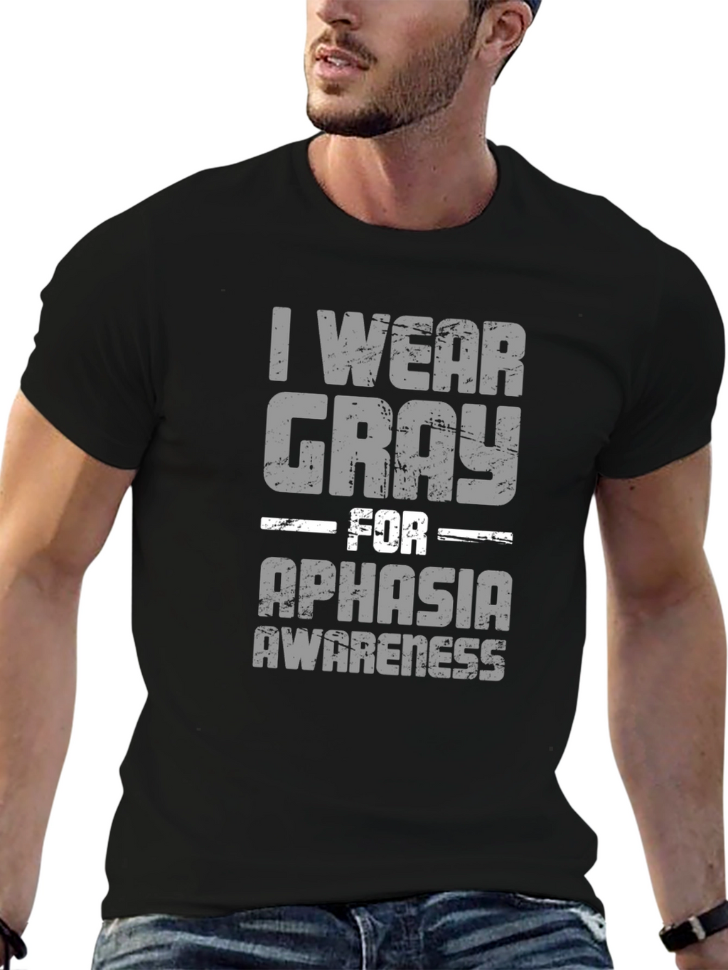 Gray For Aphasia Awareness Graphic T-Shirt