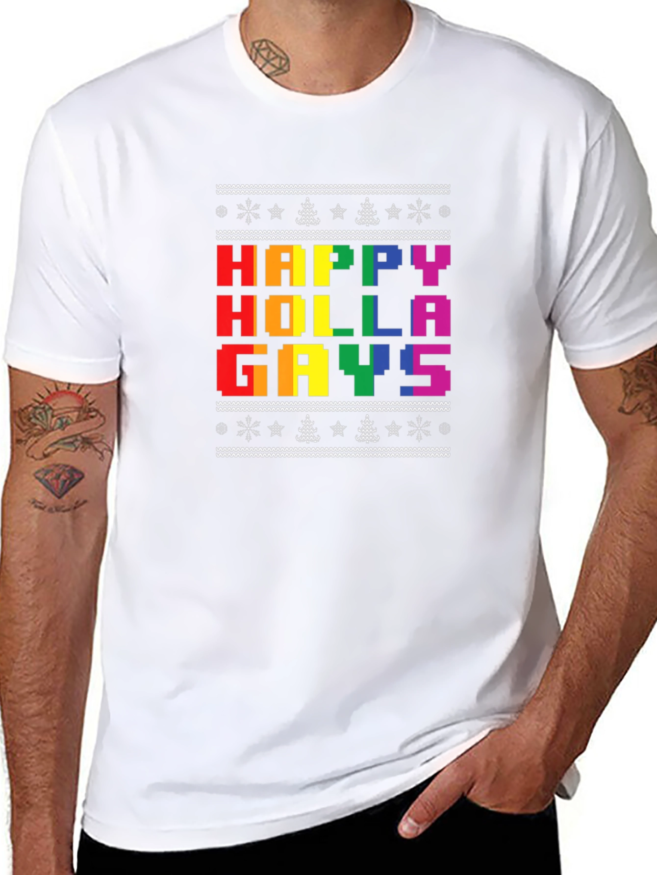 Happy Holla Gays T-Shirt - Pride Holiday Tee