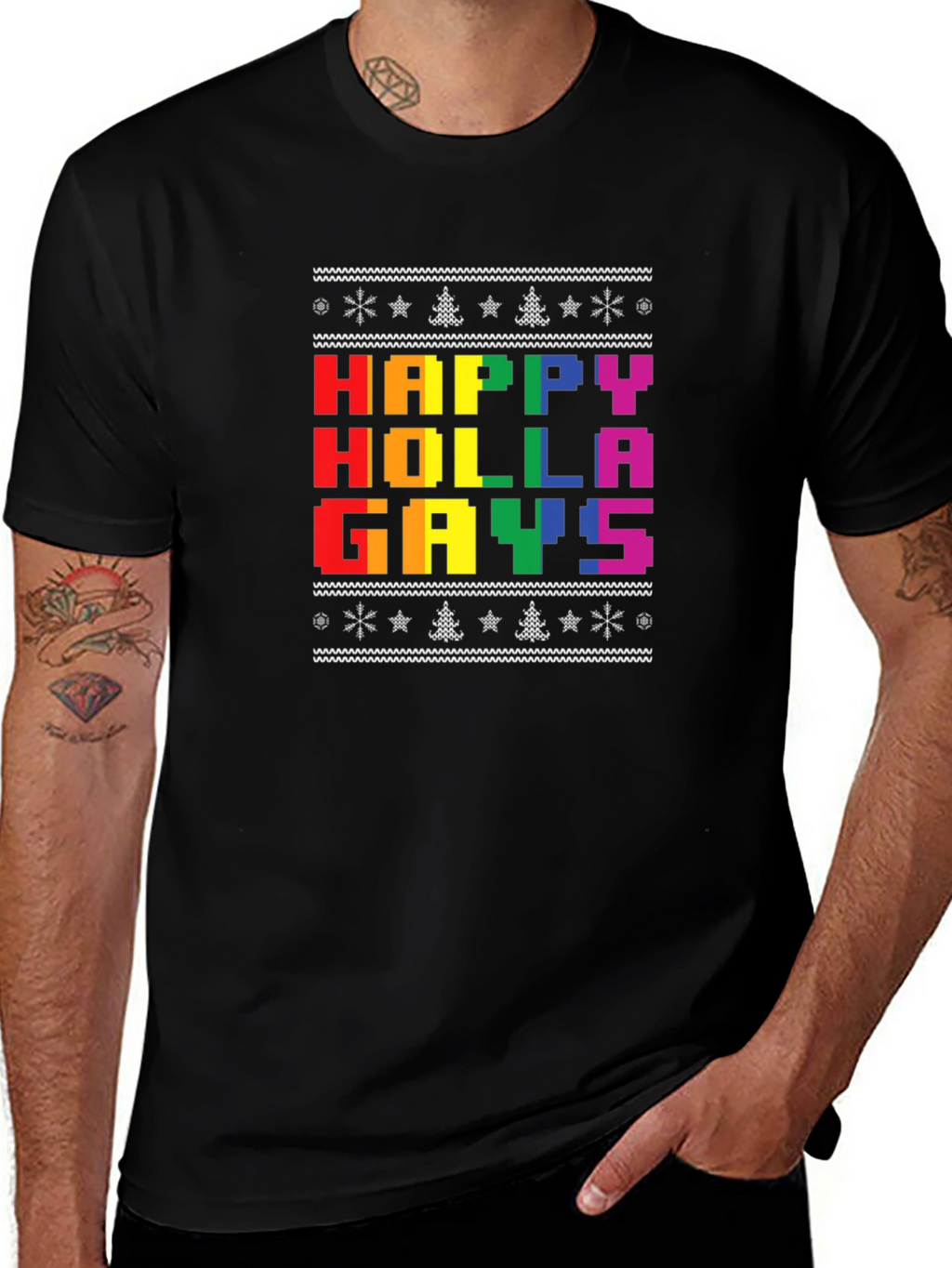 Happy Holla Gays T-Shirt - Pride Holiday Tee