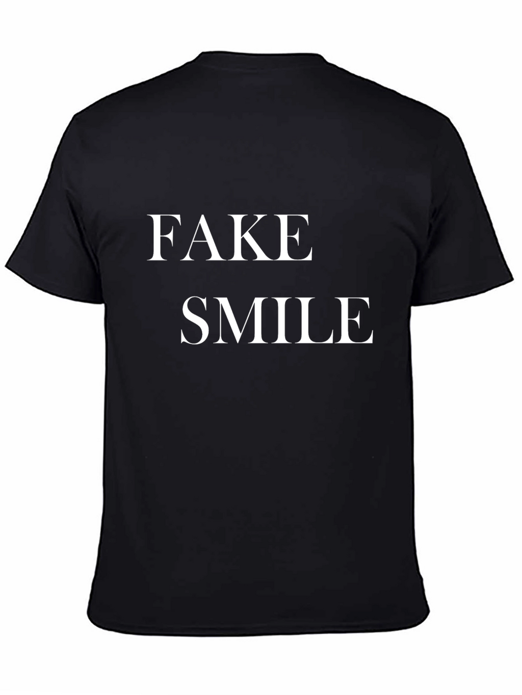 Fake Smile Graphic Tee - Mens Black Cotton Shirt