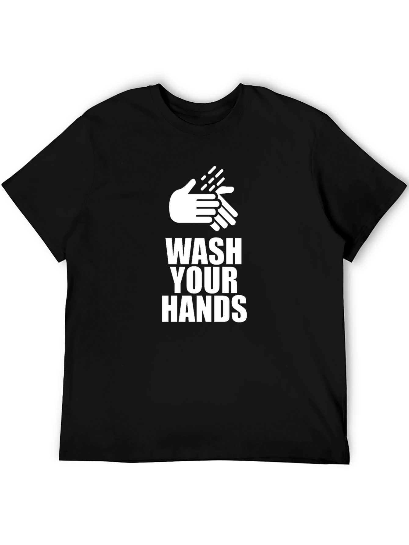 Wash Your Hands Graphic Tee - Black