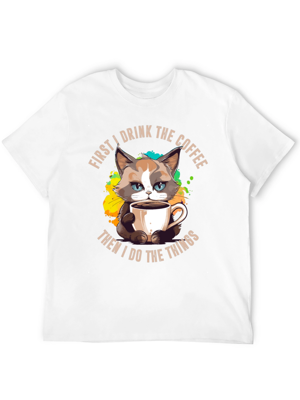 Funny Grumpy Cat Coffee T-Shirt