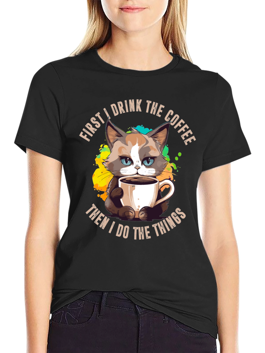 Funny Grumpy Cat Coffee T-Shirt
