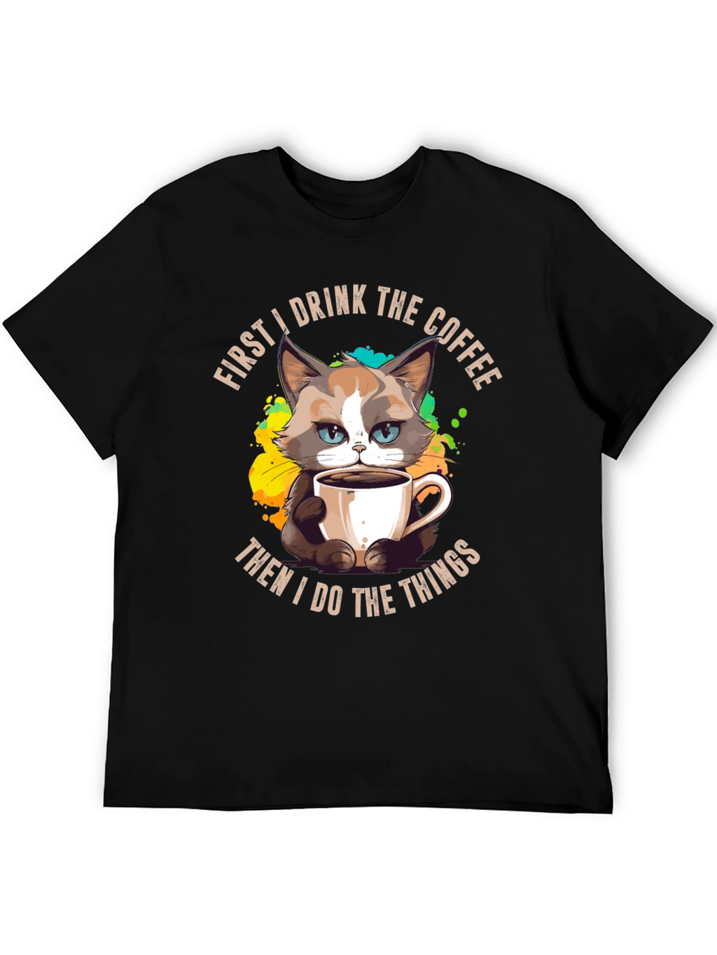 Funny Grumpy Cat Coffee T-Shirt