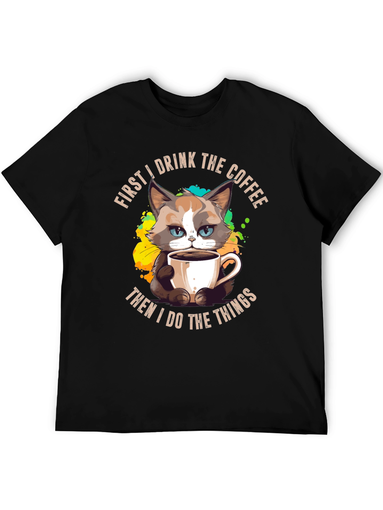 Funny Grumpy Cat Coffee T-Shirt