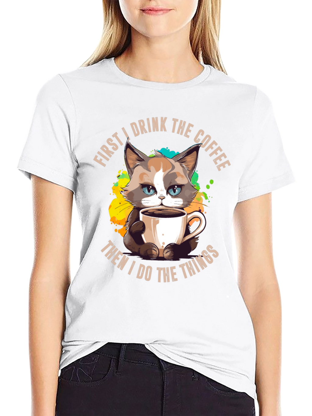 Funny Grumpy Cat Coffee T-Shirt