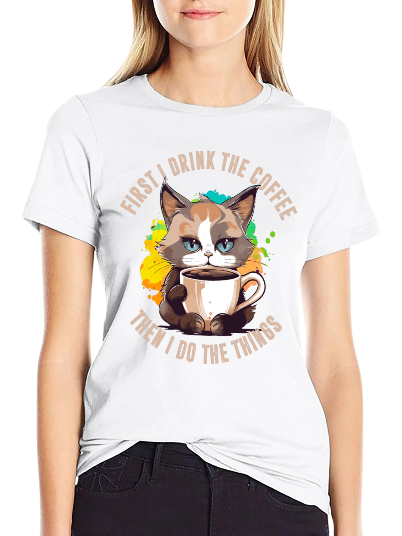 Funny Grumpy Cat Coffee T-Shirt