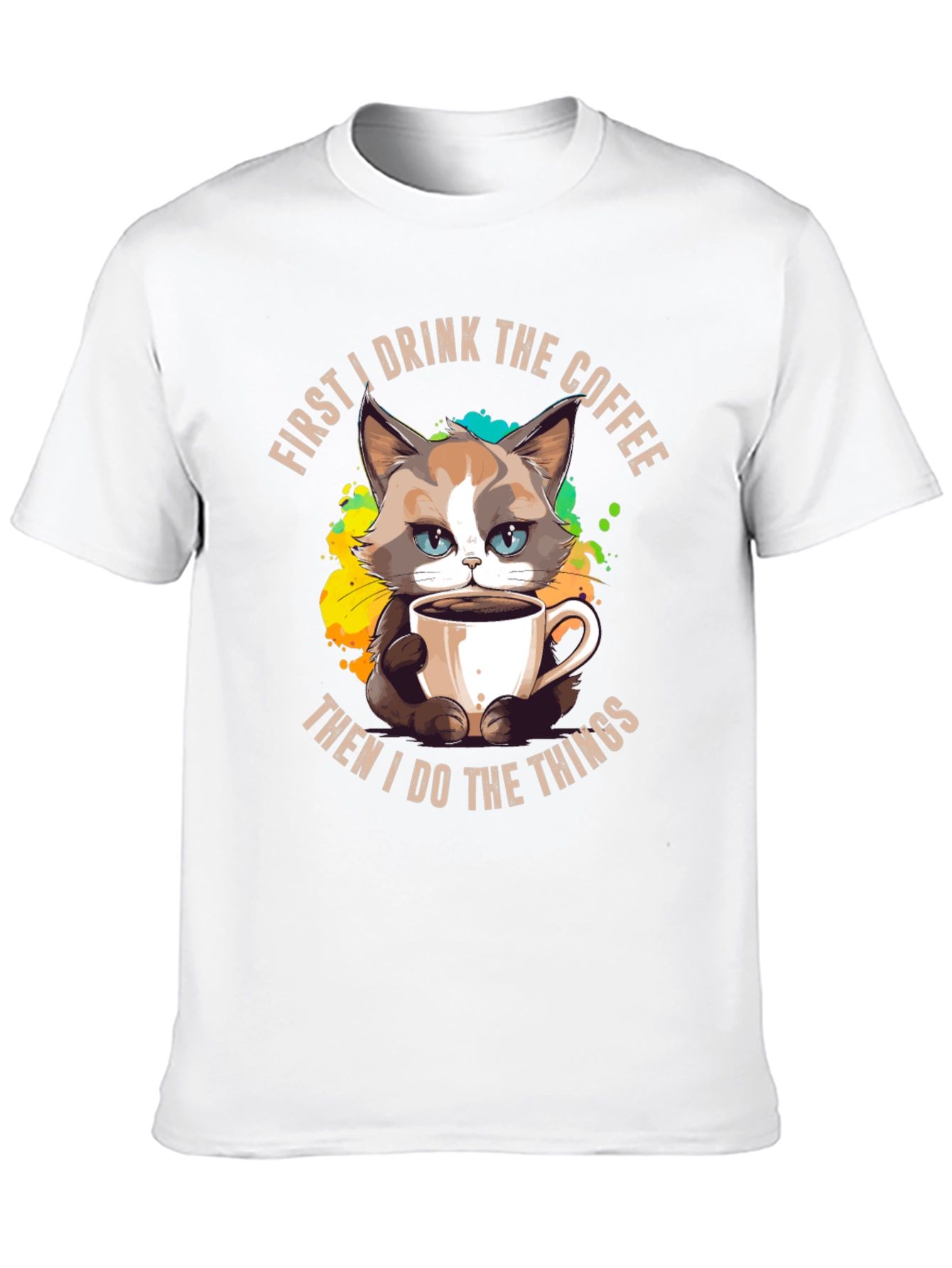 Funny Grumpy Cat Coffee T-Shirt
