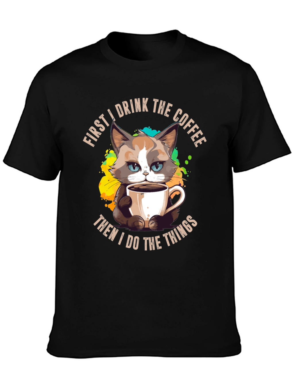 Funny Grumpy Cat Coffee T-Shirt