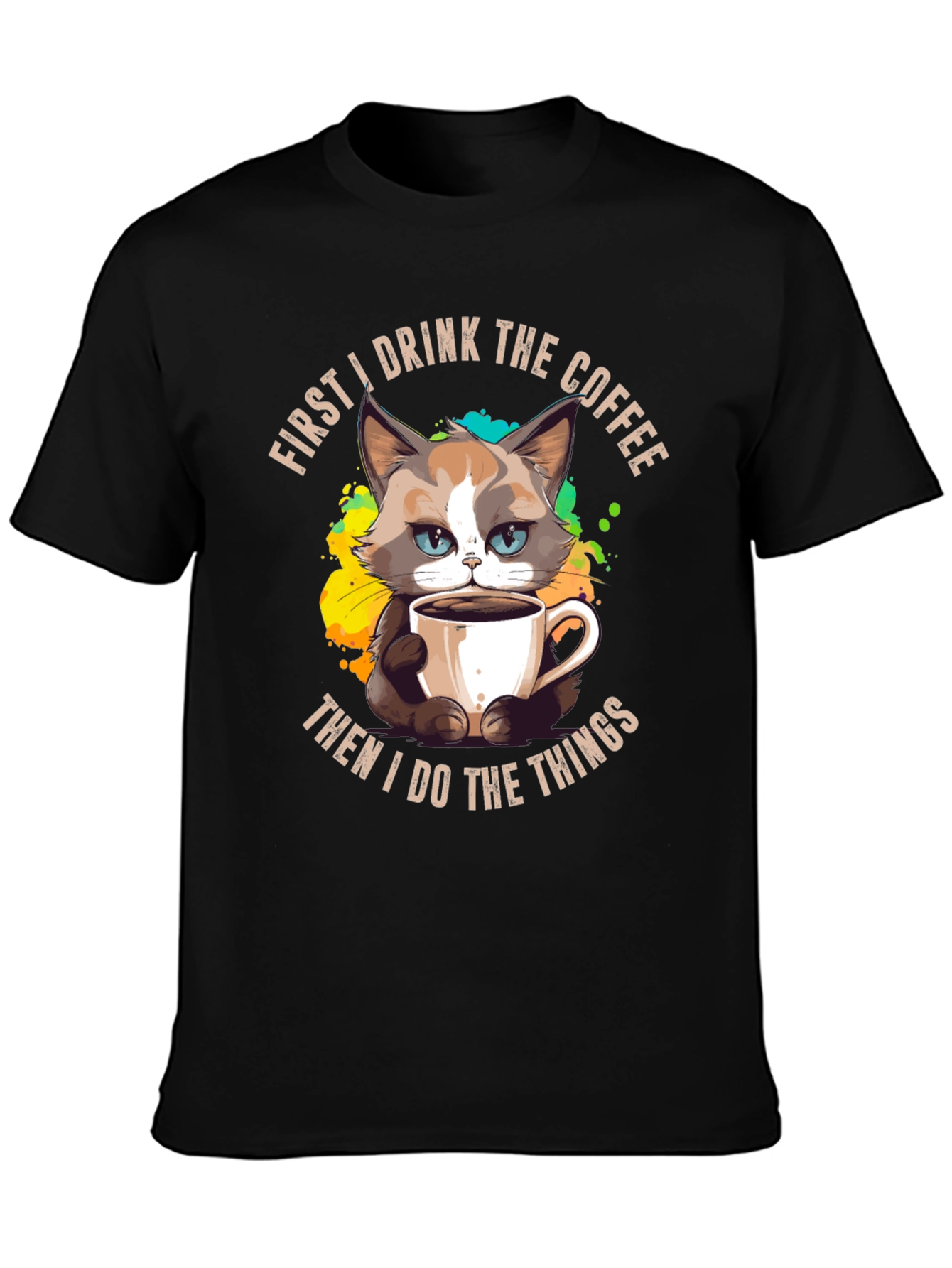 Funny Grumpy Cat Coffee T-Shirt
